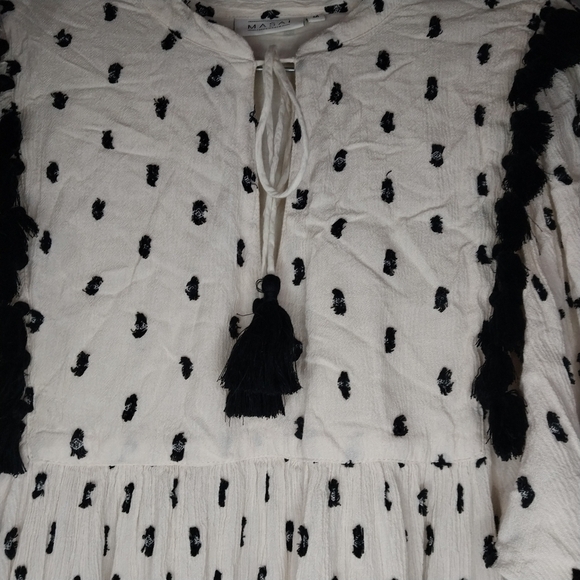 Masai Copenhagen Boho Hippe V-Neck Top/ Mini Dress Size M - Picture 7 of 16